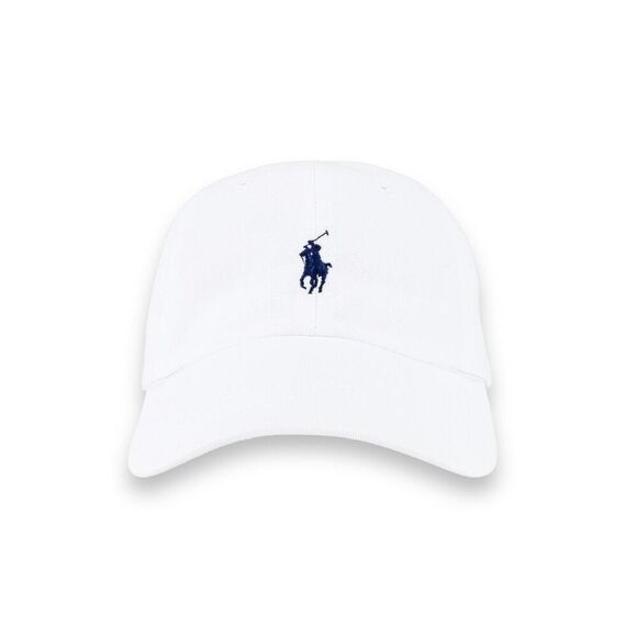 Polo Ralph Lauren Accessories - Polo Ralph Lauren Chino Cap in White & Marlin Blue